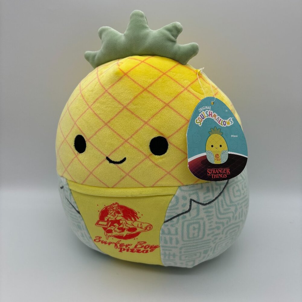 Squishmallows Stranger Things 10” Maui Surfer Boy Pizza Shirt Stuffed Plush Toy